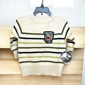 New boys Jurassic world Crewneck stripe sweater